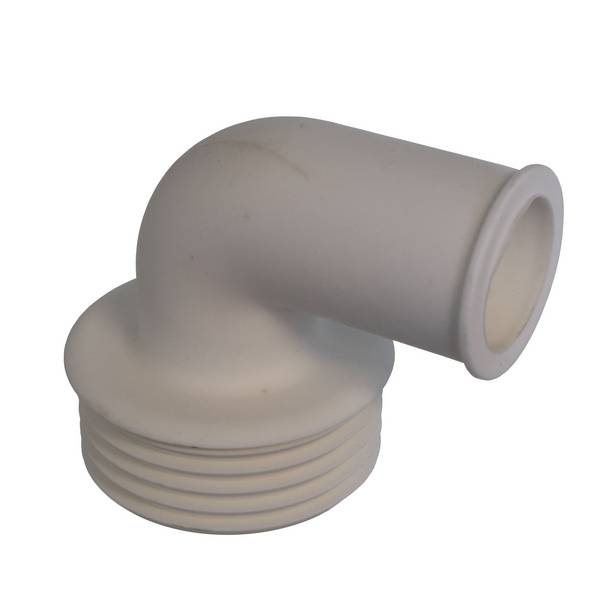 Euromanchet 13W 55 mm bocht Wit TPE, 32 mm pijp