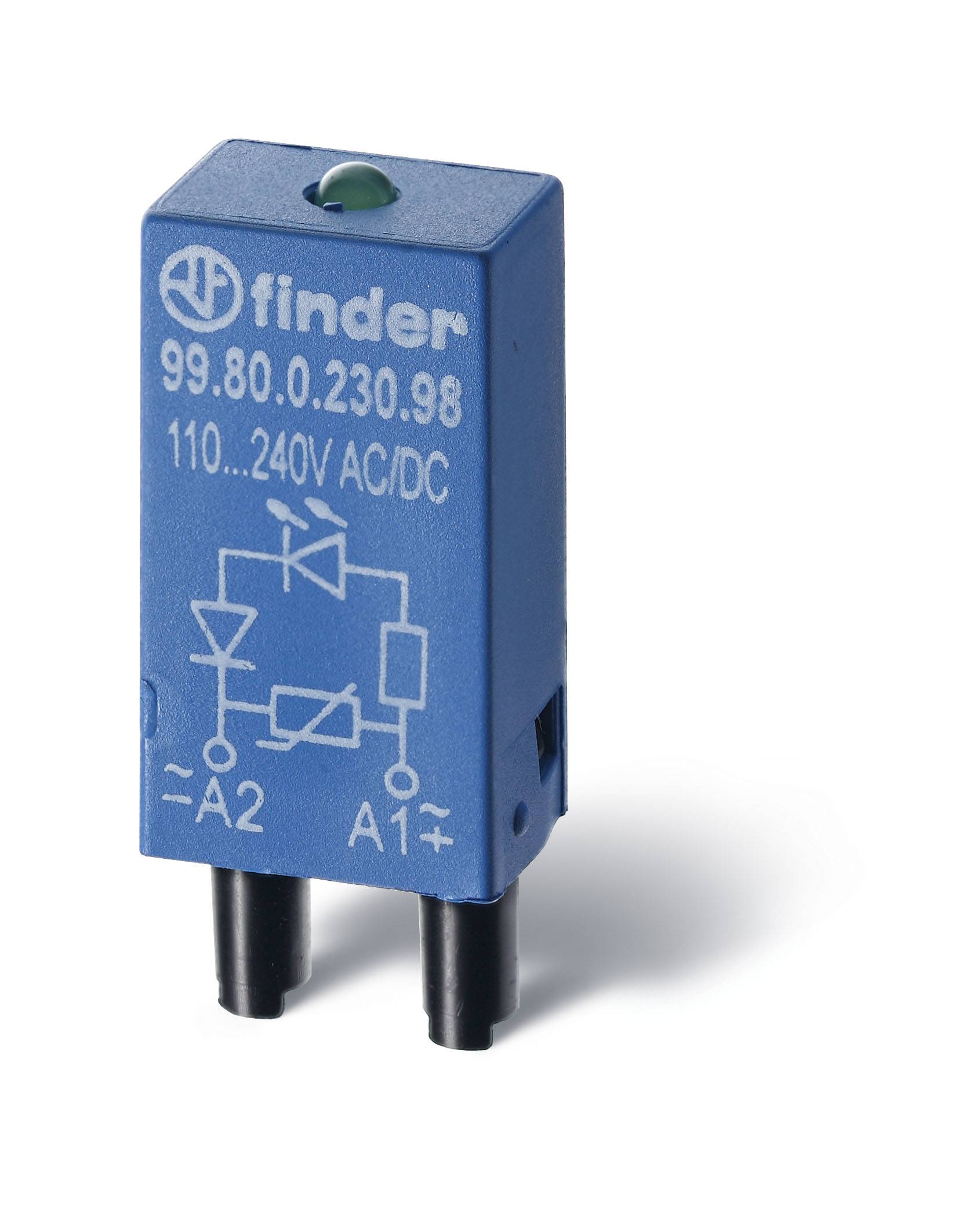 Finder Steekmodule Met diode, Met display, LED 99.80.9.220.90 1 stuk(s)