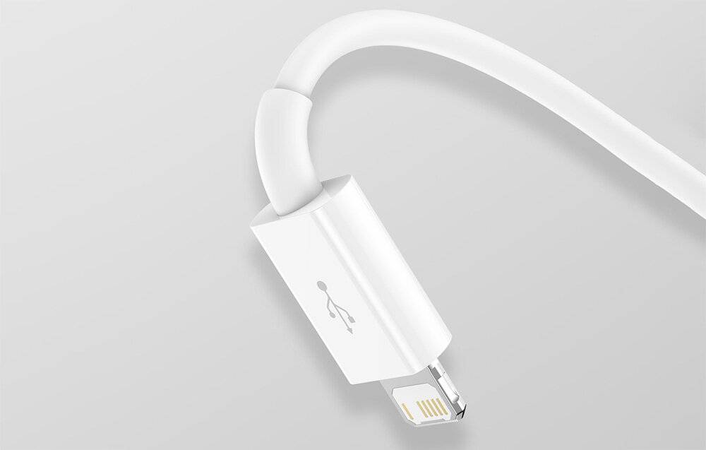 Bekroonde afbeelding voor BASEUS P10320105221-01 Kabel; High Speed,USB 2.0; 0,5m; wit; 3,5A - 1 stuk