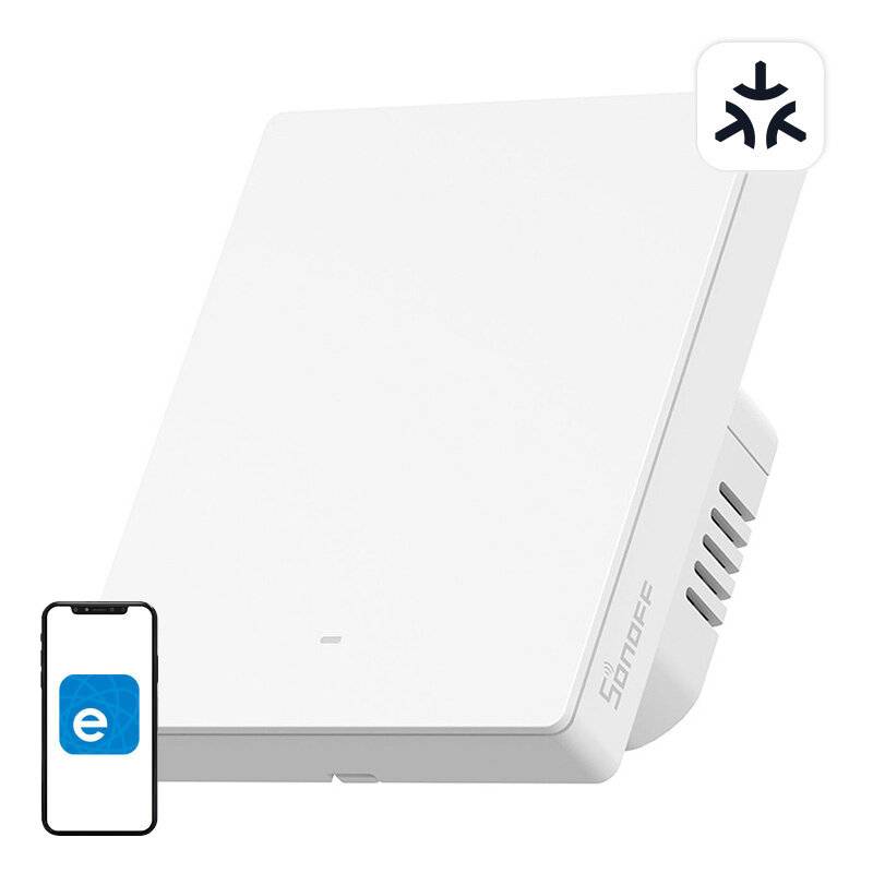 Sonoff - M5-1C-80W - Matter M5-1C-80W Smart-Wandschakelaar (1 Kanaal, voor Frame)-0