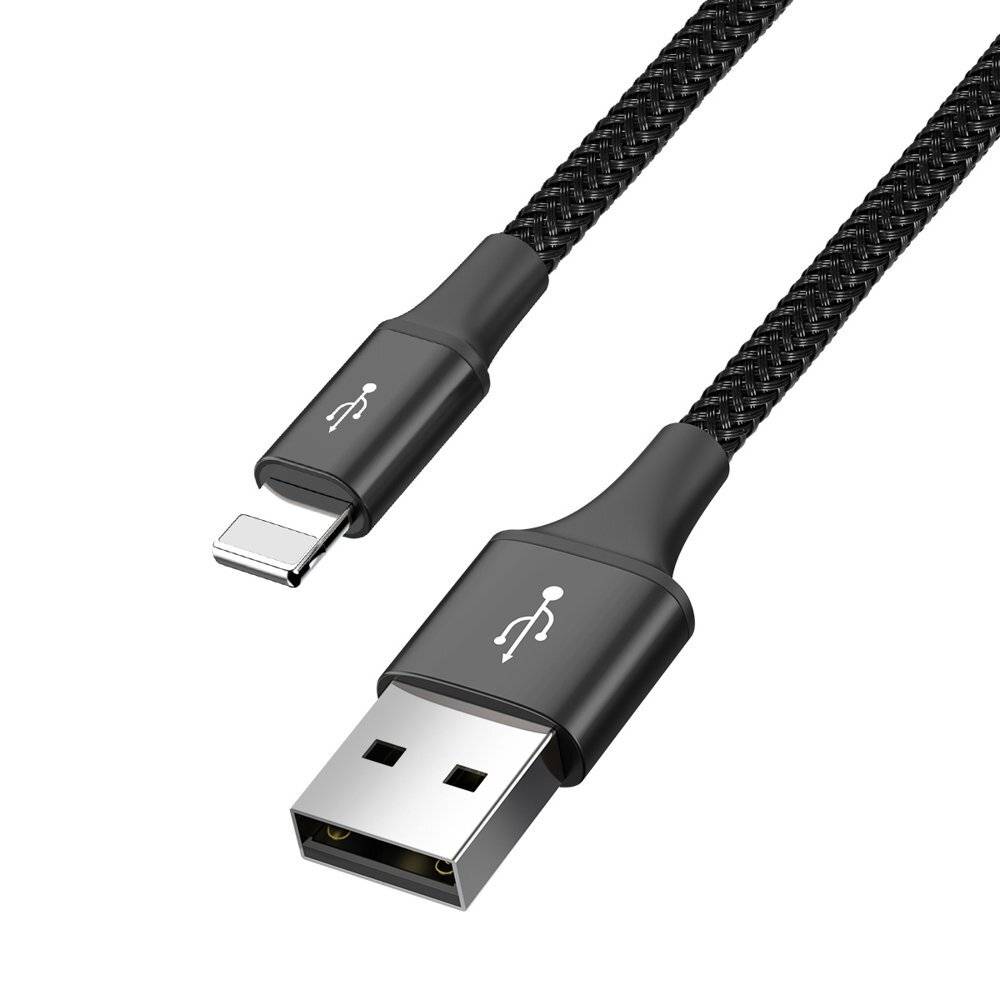 Bekroonde afbeelding voor BASEUS CA1T4-B01 Kabel; High Speed,USB 2.0; 1,2m; zwart; textiel; 3,5A - 1 stuk