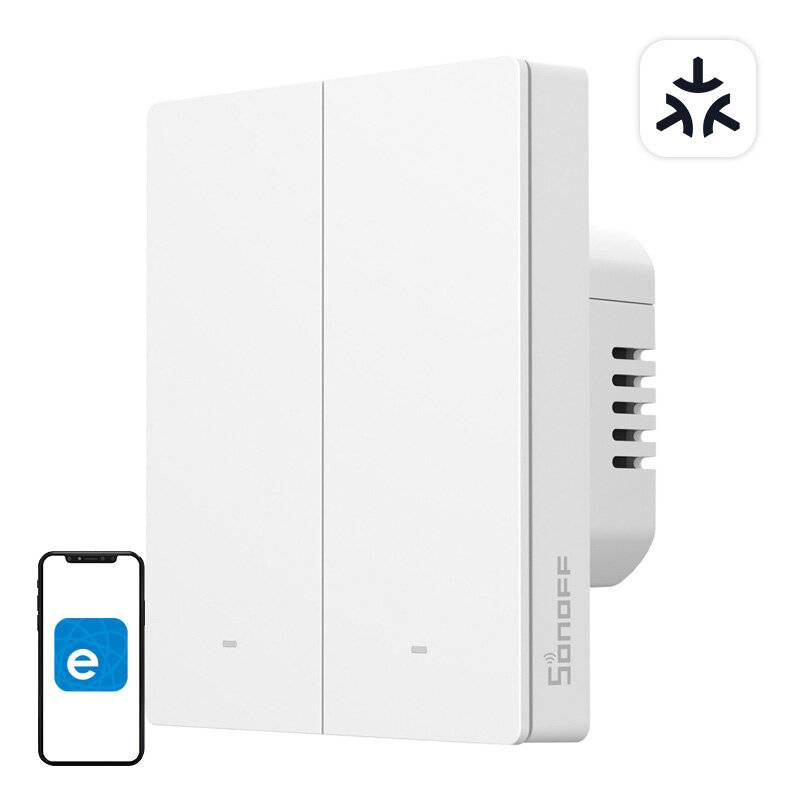 Sonoff - M5-2C-80W - M5-2C-80W Matter Smart-Wandschakelaar (2-Kanaal, voor Frame)-0