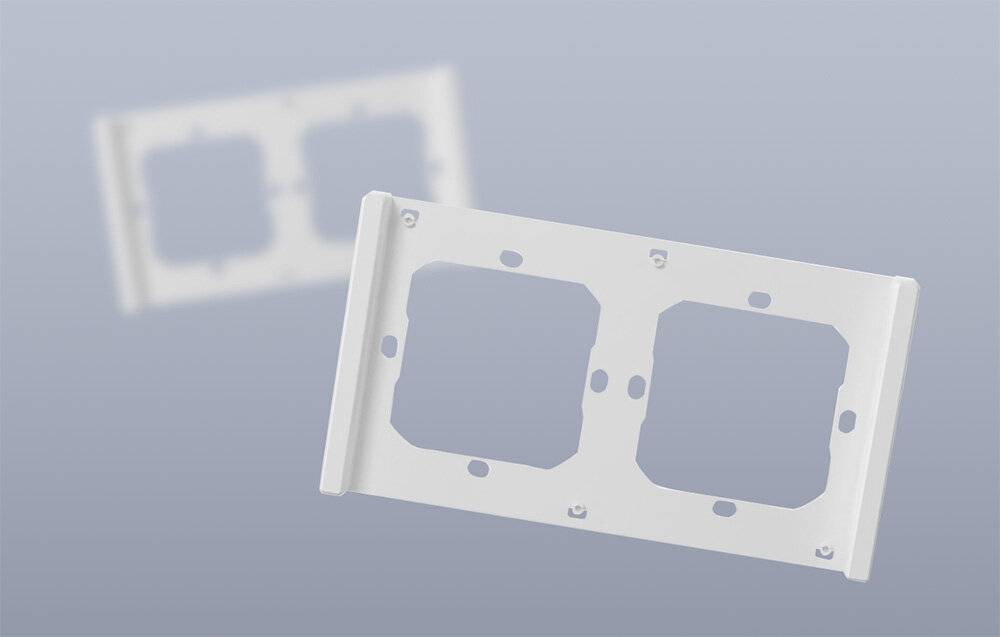 Bekroonde afbeelding voor Sonoff - M5-2C-80-FW - Frame voor Schakelaar M5 80 doppelt 2-voudig SONOFF M5-2C-80-FW (wit)