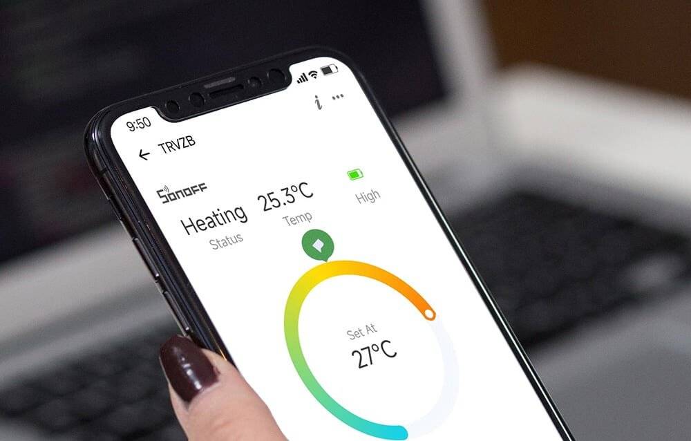 Bekroonde afbeelding voor Sonoff - TRVZB - Intelligente Thermostat-Heizungsventil Sonoff TRVZB Zigbee 3.0