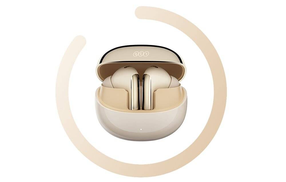 QCY - HT08 goud - TWS QCY MeloBuds Pro HT08 Koptelefoon, ANC (goud)-2