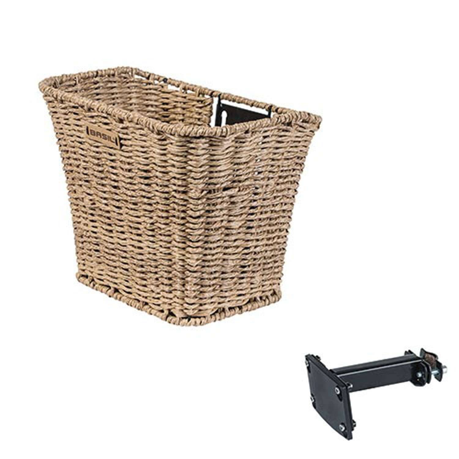 Fietsmand Basil Bremen Rattan Look met FM stuurpenhouder 27 x 35 x 29 cm - seagrass-0