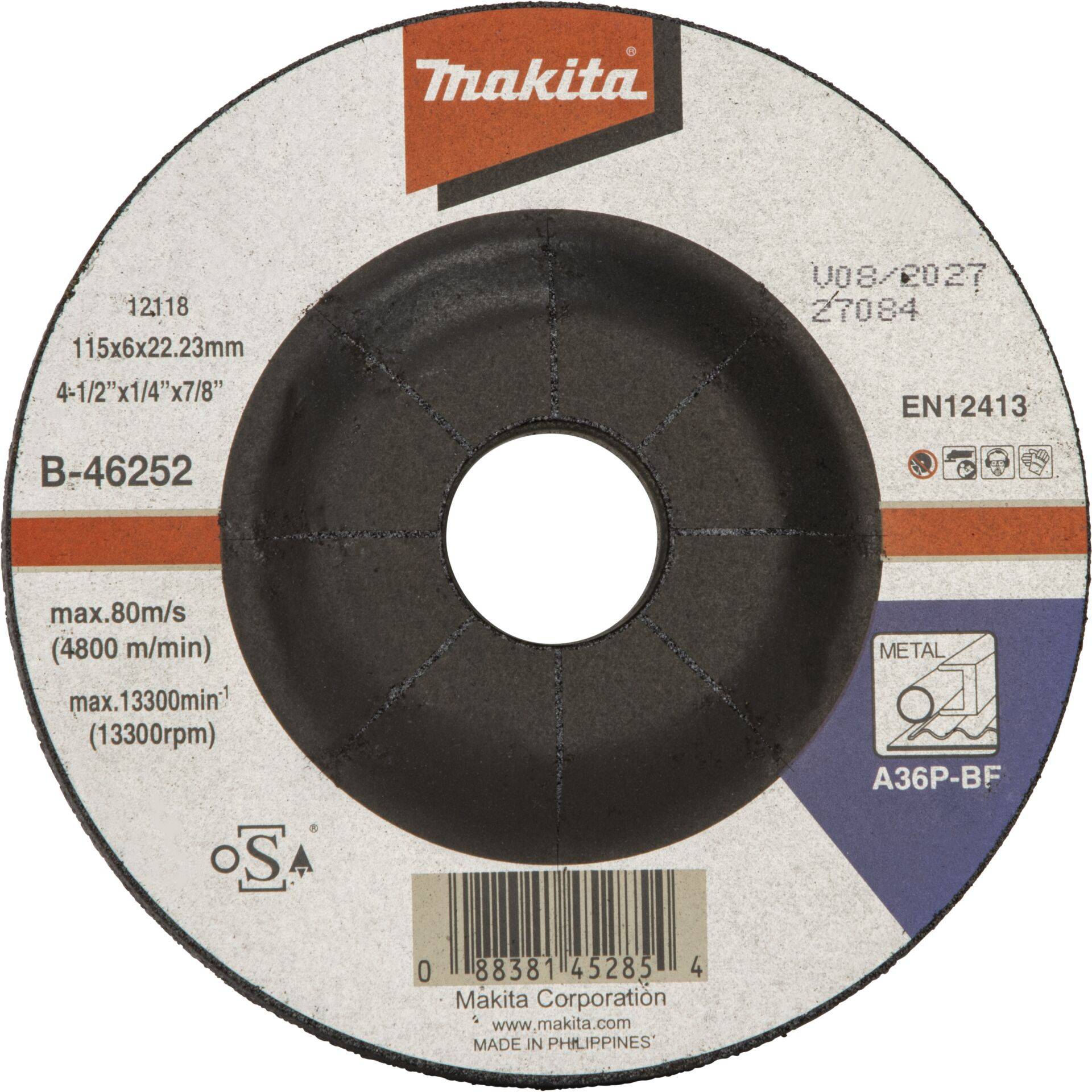 Makita slijpschijf 115x6mm staal-0