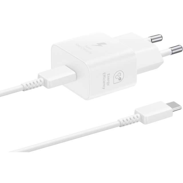 GH44-03265A Samsung USB-C PD Wall Charger 25W + GH39-02115A USB-C Cable White Bulk-0