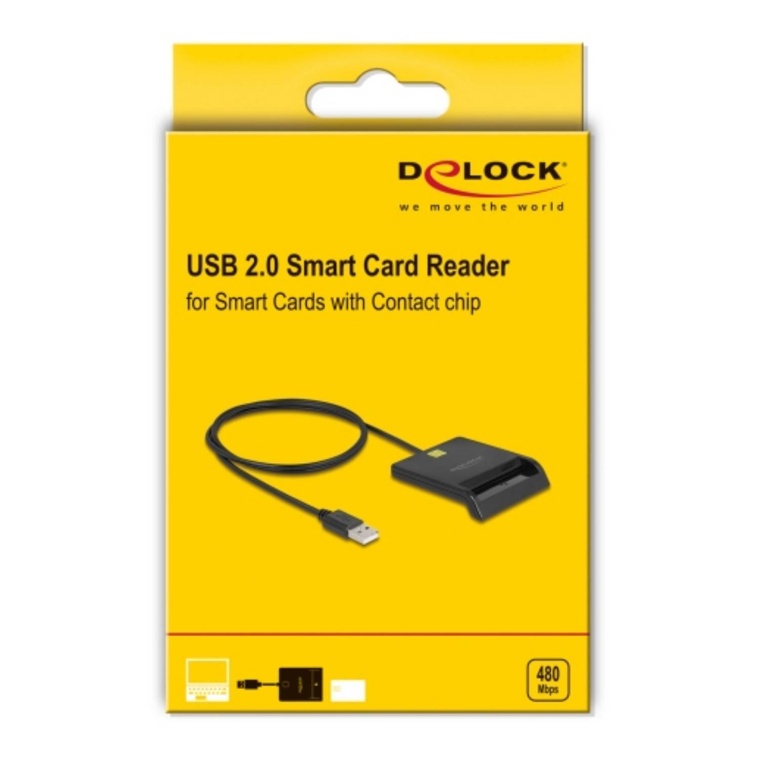 Delock USB 2.0 Smart Card Reader for Smart cards with Contact chip-1