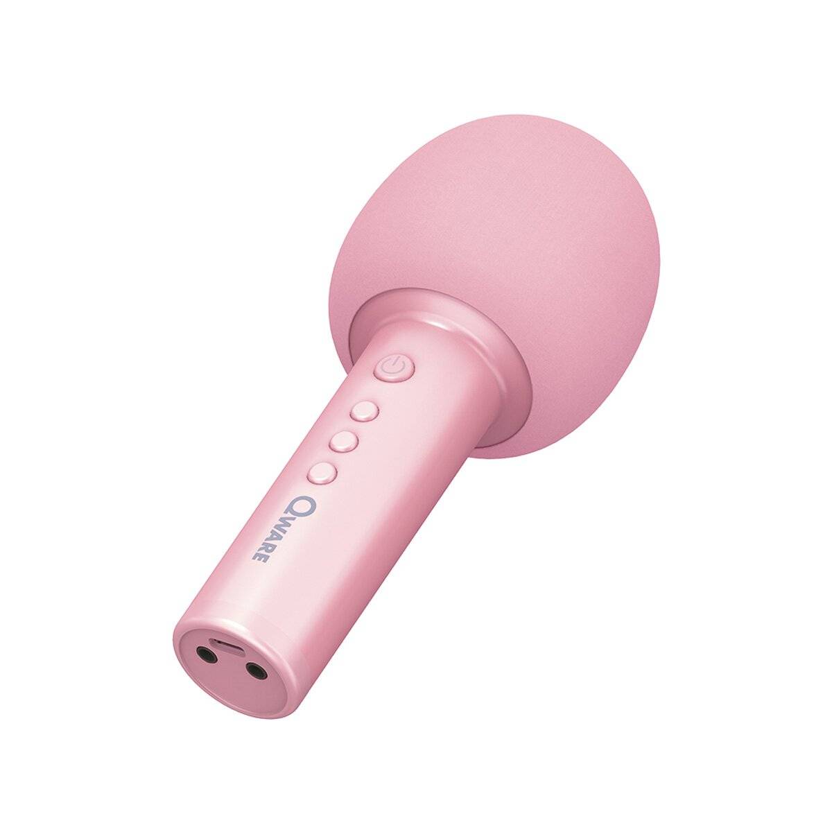Qware Draadloze Karaokemicrofoon met Bluetooth & Speaker Roze-0