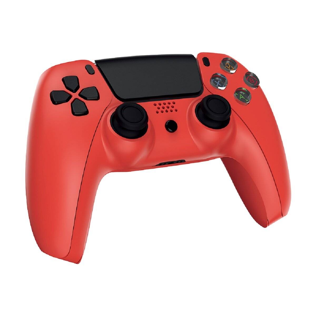 Qware draadloze controller compatibel met PlayStation 4 Bluetooth- en USB-C-verbinding Rood-1
