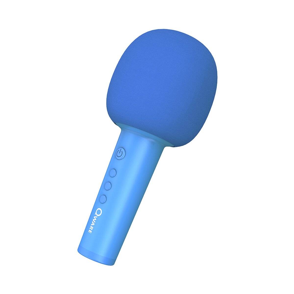 Qware Draadloze Karaokemicrofoon met Bluetooth & Speaker Blauw-4