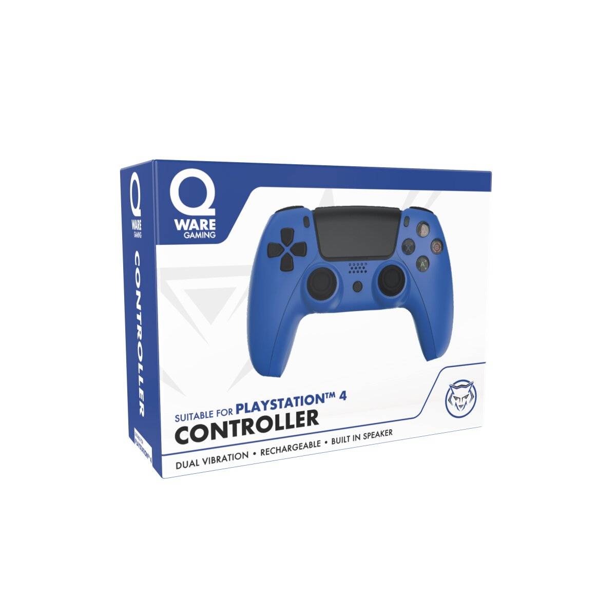 Qware draadloze controller compatibel met PlayStation 4 Bluetooth- en USB-C-verbinding Blauw-2