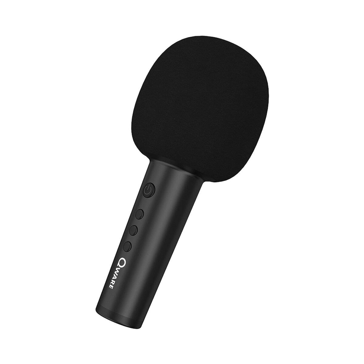 Qware Draadloze Karaokemicrofoon met Bluetooth & Speaker Zwart-0