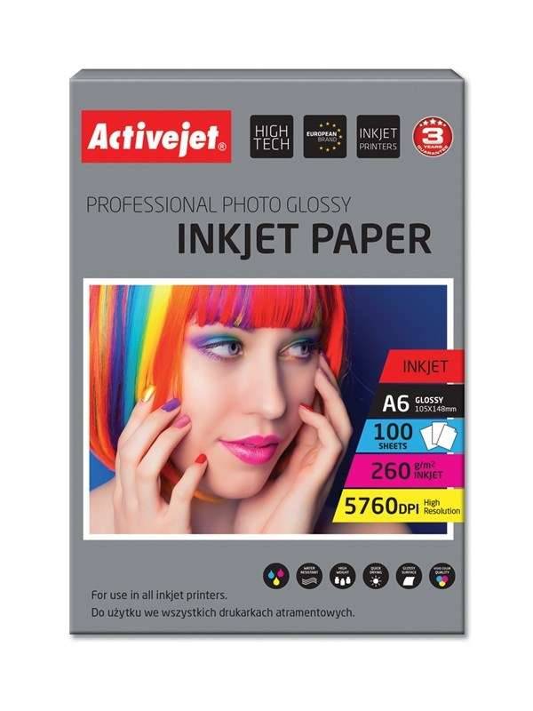 ACJ Activejet Glanzend papier AP6-260GR100 (A6; 100 st.)