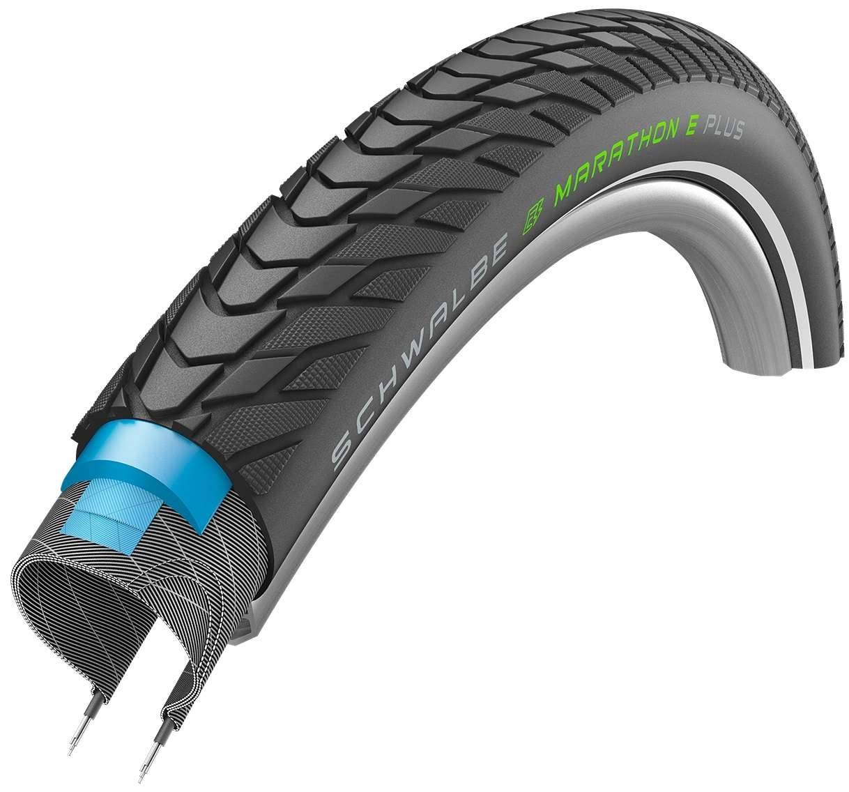 Buitenband Schwalbe Marathon E-Plus Performance Line 27.5 x 2.00" / 50-584 mm - zwart met reflectie-0