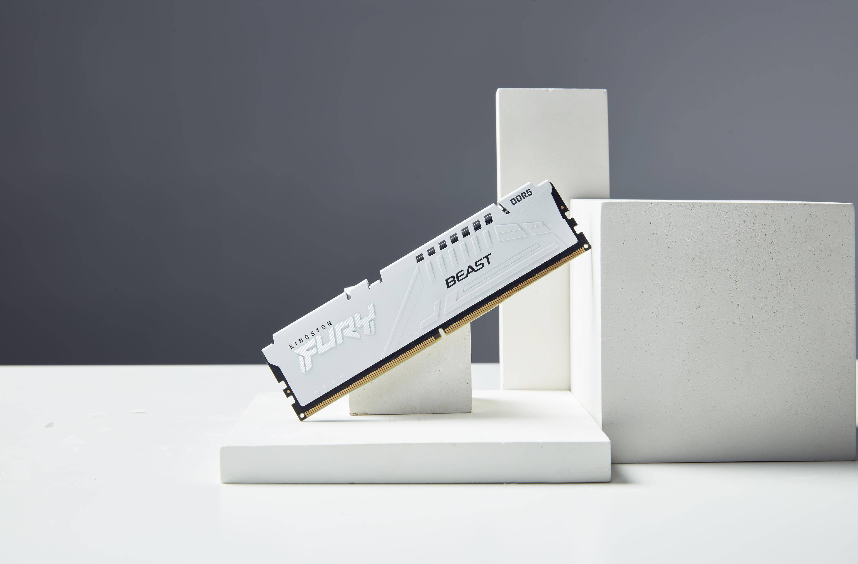 Kingston FURY™ Beast DDR5 Speicher 16GB 6400MT/s CL32 DIMM Weiß XMP-3