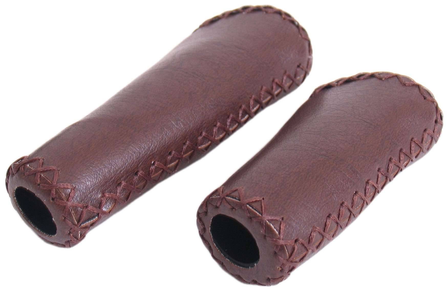 Handvatset Edge Kunstleer - mat donkerbruin - 135/92mm (werkplaatsverpakking)-0