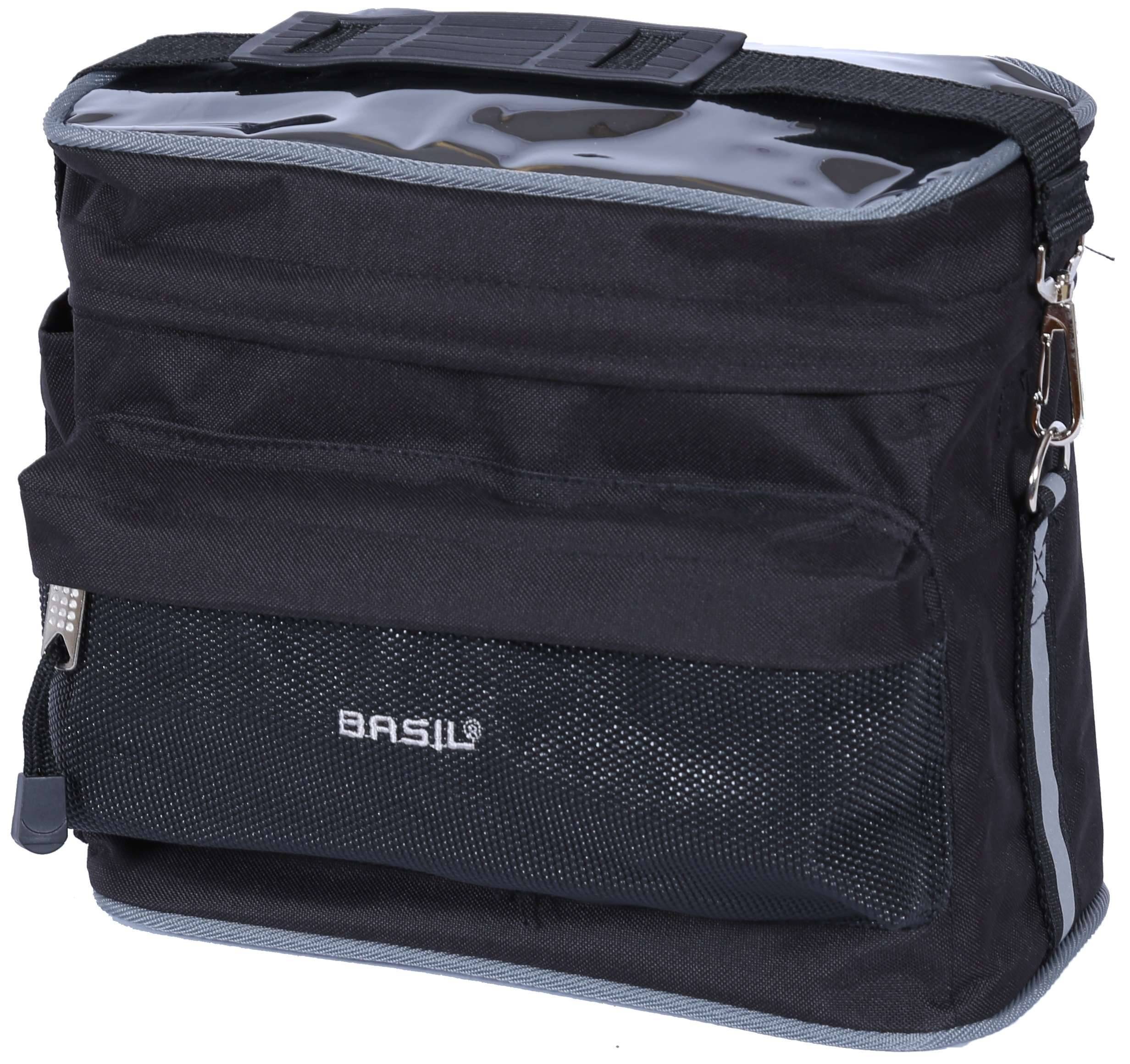 Stuurtas Basil Mali 8 liter 26 x 17 x 22 cm - zwart-0