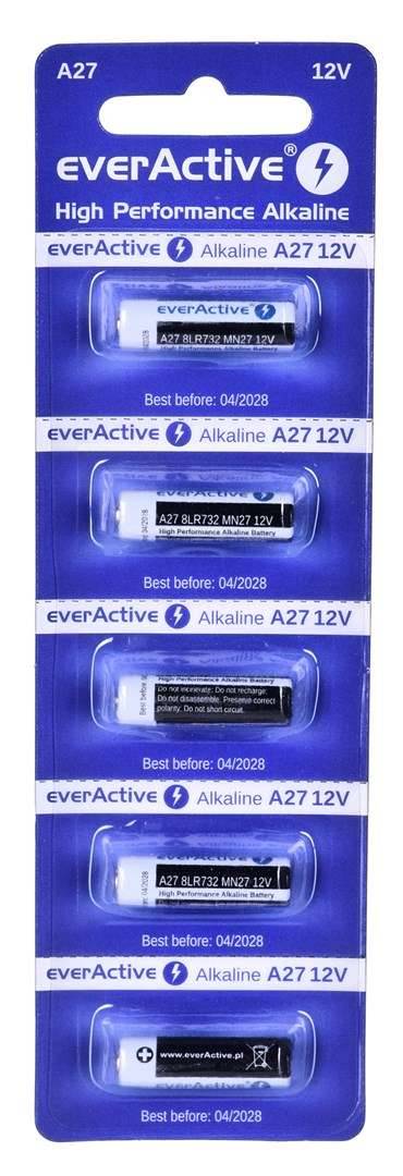 EAV 5 x everActive 27A 12V alkalinebatterijen - blister 5 st.-0