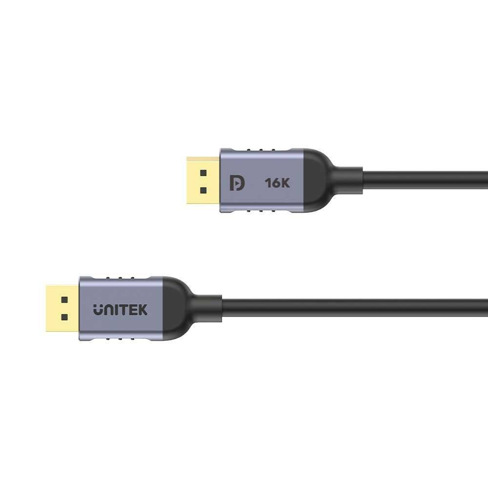 UTK UNITEK C1628GY01-1.5M DisplayPort kabel Zwart, Grijs-0