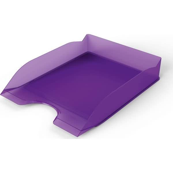 DURABLE Basic stapelbare brievenbakken voor A4-C4 formaat, paars, transparant-1