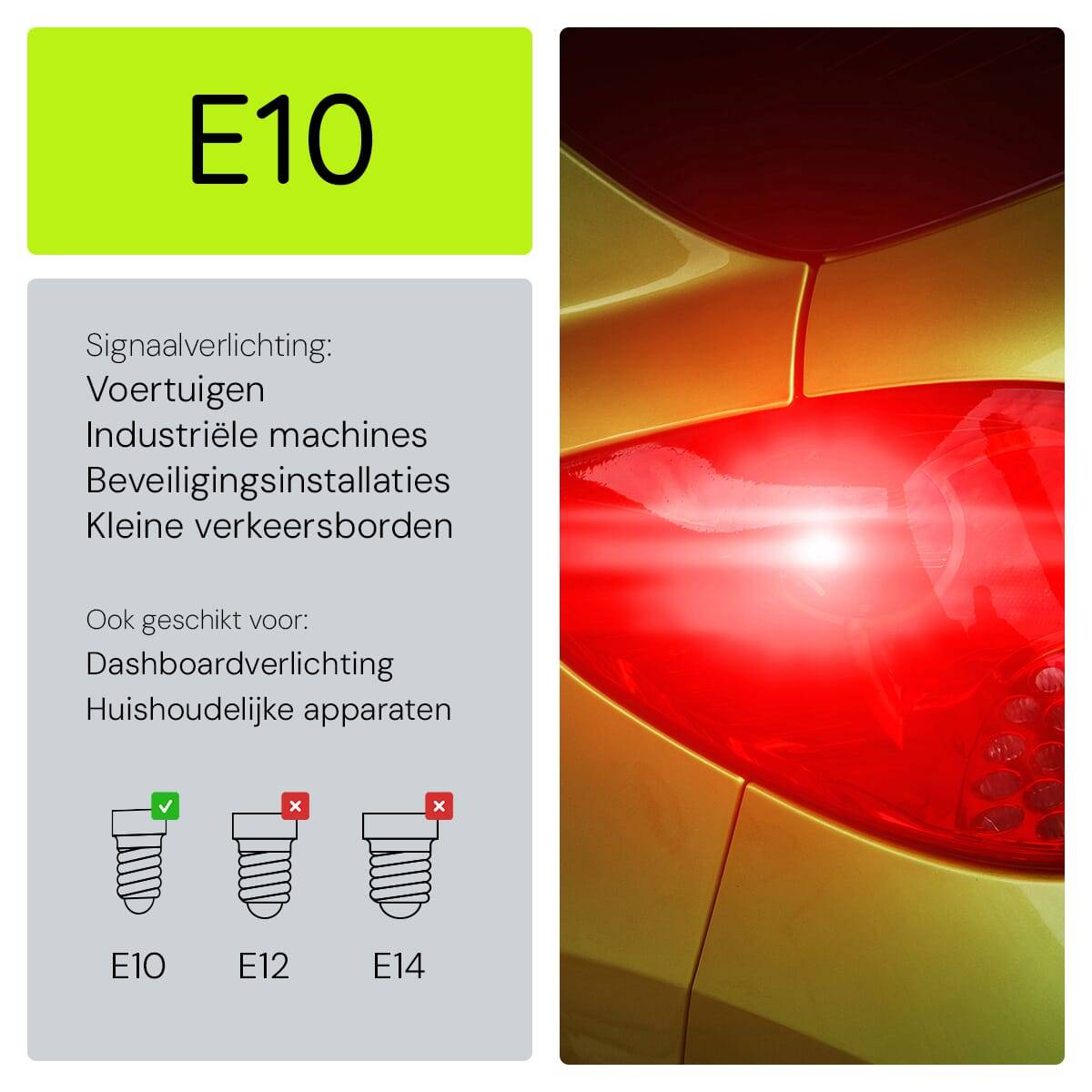 OE Lightning Signaallamp E10 vervanglamp - 2.6W 130V - 2500K Wit - T10 - 10x28mm - 20mA - Dimbaar - 5 stuks-3