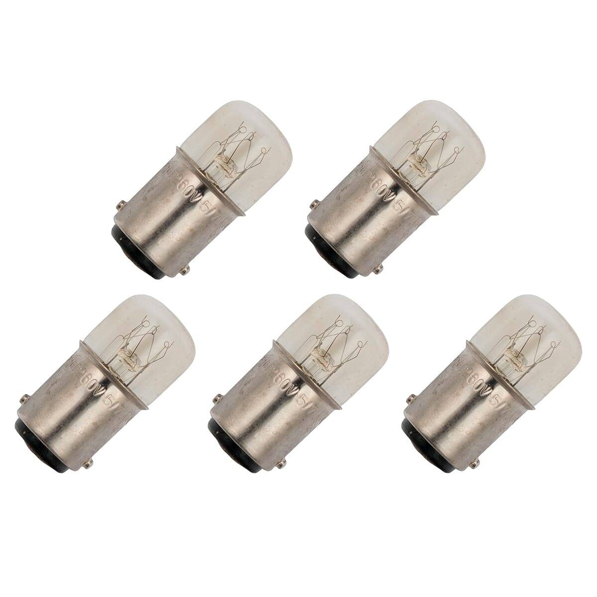 OE Lightning Signaallamp BA15D vervanglamp - 5W 130V - 2500K Wit - T16 - 16x35mm - 38mA - Dimbaar - 5 stuks-0