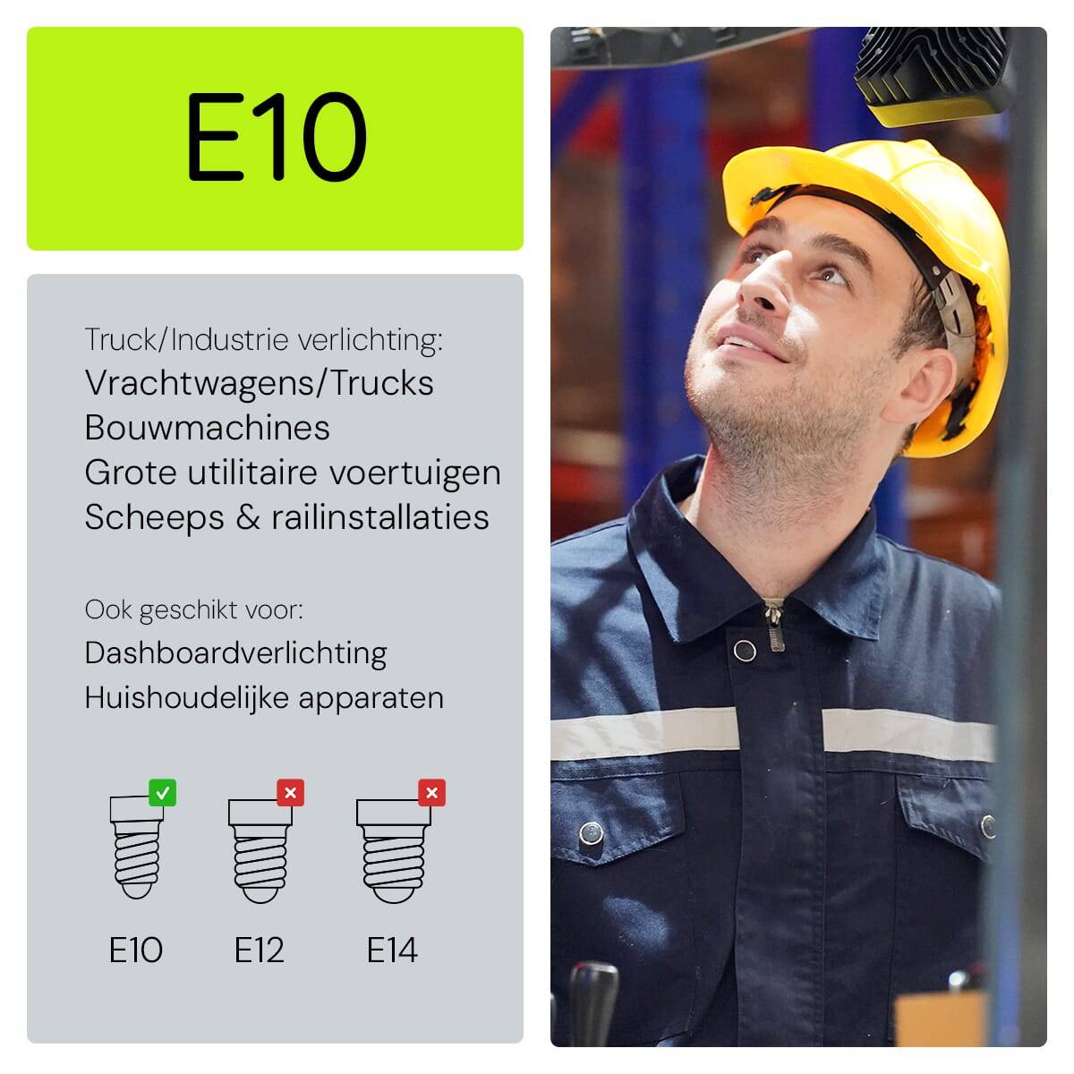OE Lightning Signaallamp E10 vervanglamp - 3W 24V - 2500K Wit - 11x20mm - 125mA - Vrachtwagen - Dimbaar - 3 stuks-3