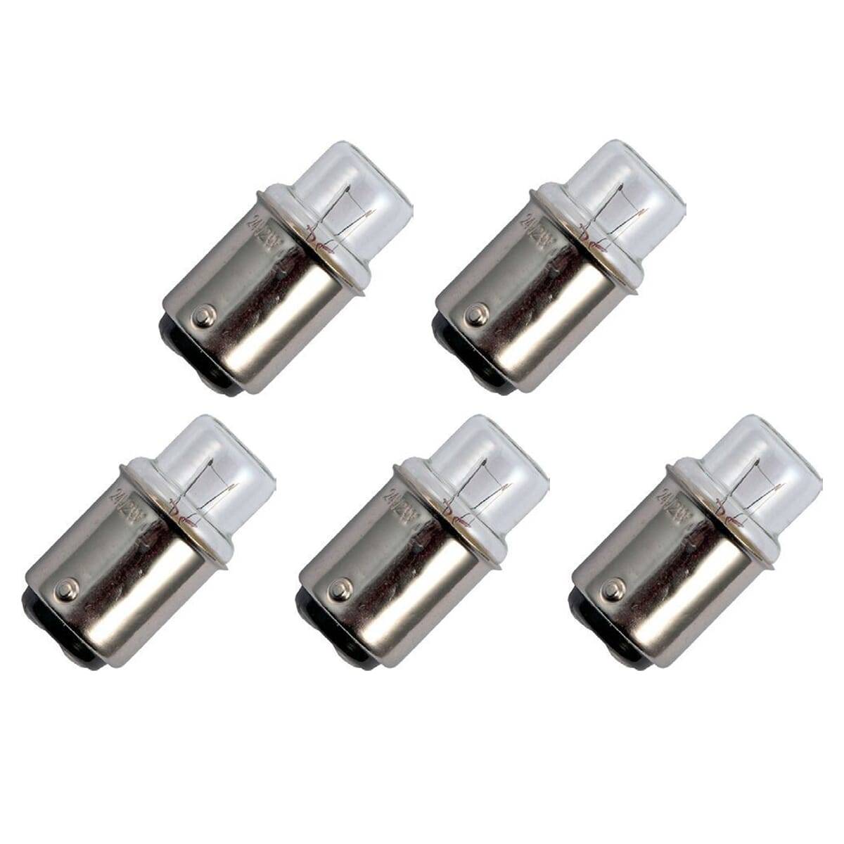 OE Lightning Signaallamp BA15D vervanglamp - 3W 24V - 2500K Wit - T14 - 14x30mm - 125mA - Vrachtwagen - 5 stuks-0