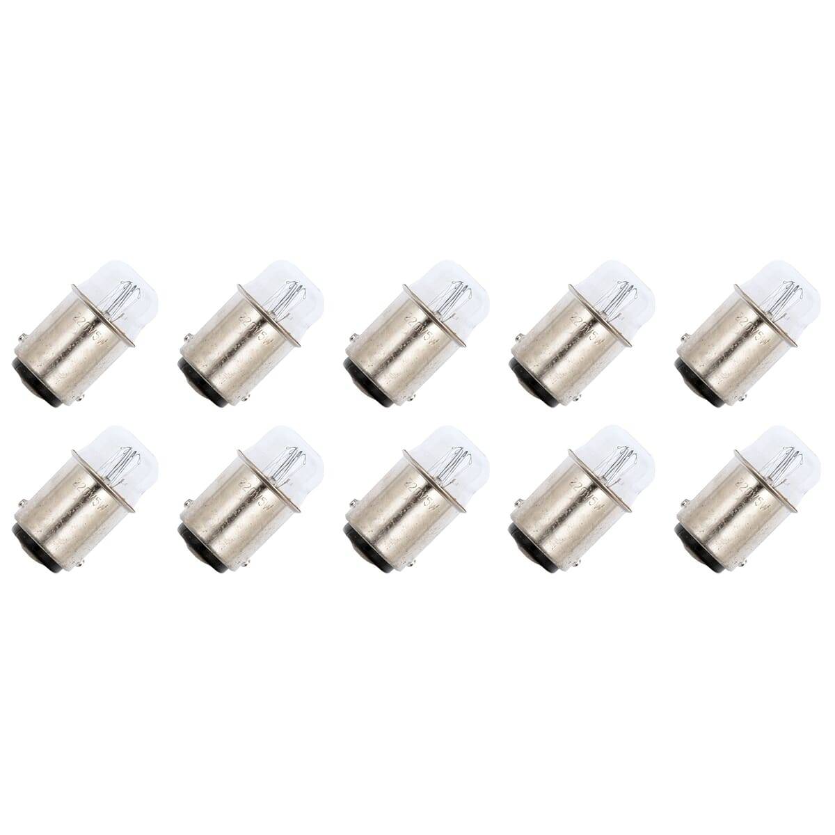 OE Lightning Signaallamp BA15D vervanglamp - 5W 130V - 2500K Wit - T14 - 14x30mm - 38mA - Dimbaar - 10 stuks-0