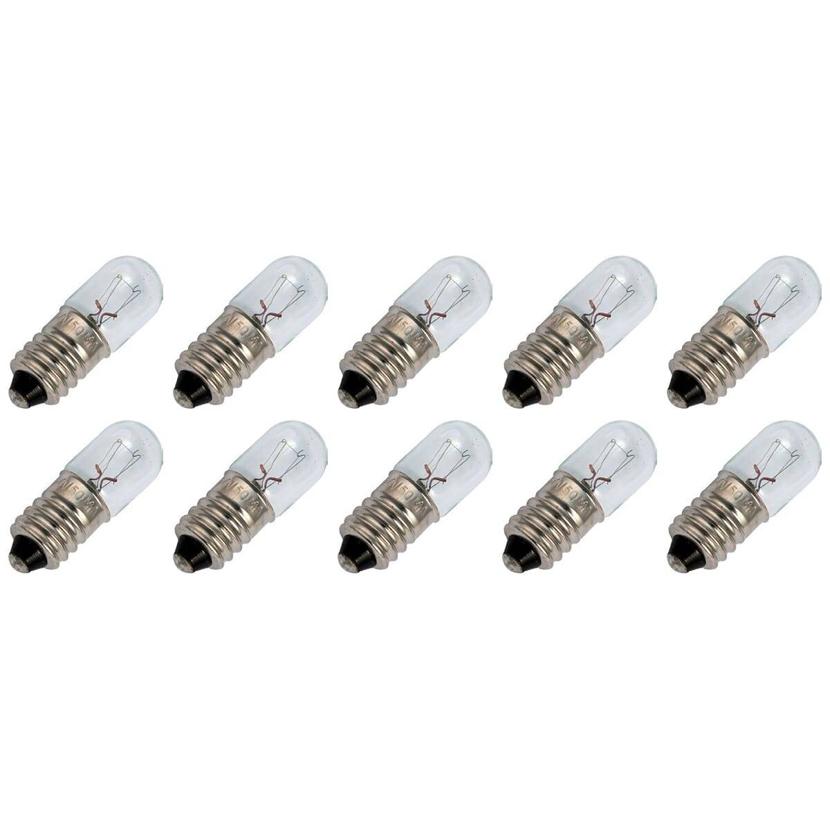 OE Lightning Signaallamp E10 vervanglamp - 1.2W 30V - 2500K Wit - T10 - 10x28mm - 40mA - Dimbaar - 10 stuks-0