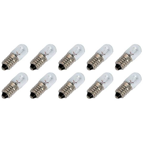 OE Lightning Signaallamp E10 vervanglamp - 1.2W 30V - 2500K Wit - T10 - 10x28mm - 40mA - Dimbaar - 10 stuks