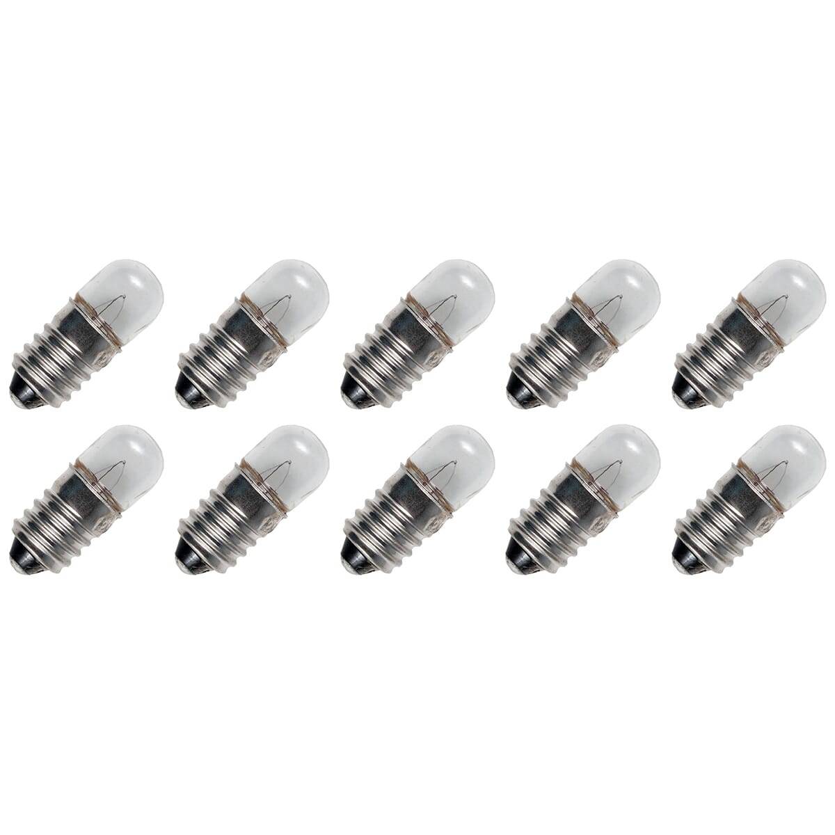 OE Lightning Signaallamp E10 vervanglamp - 0.26W 1.2V - 2500K Wit - T9 - 9x23mm - 216mA - Dimbaar - 10 stuks-0