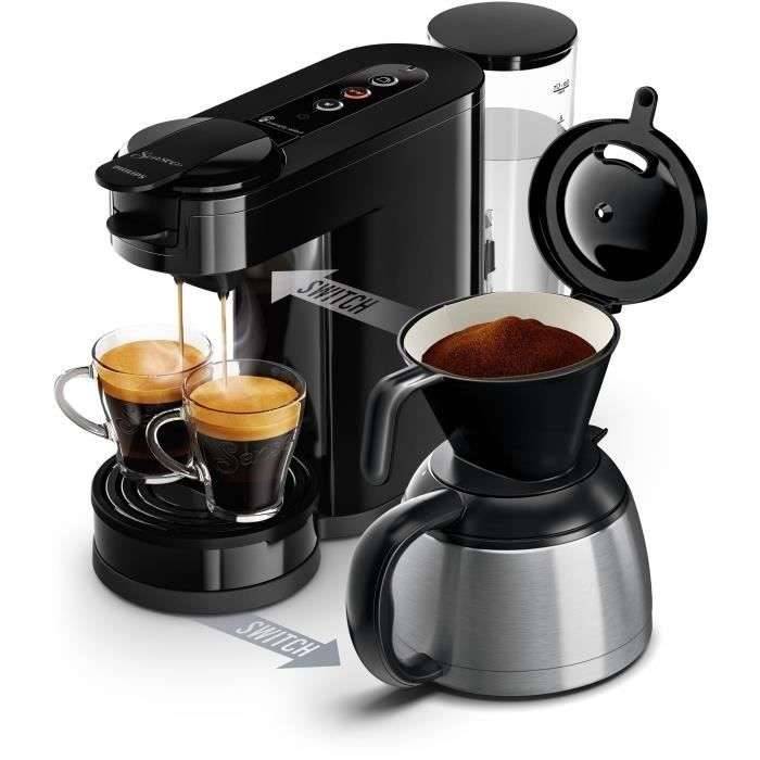 Koffiecupmachine - PHILIPS - SENSEO SWITCH HD6592/65 - Intens zwart-0