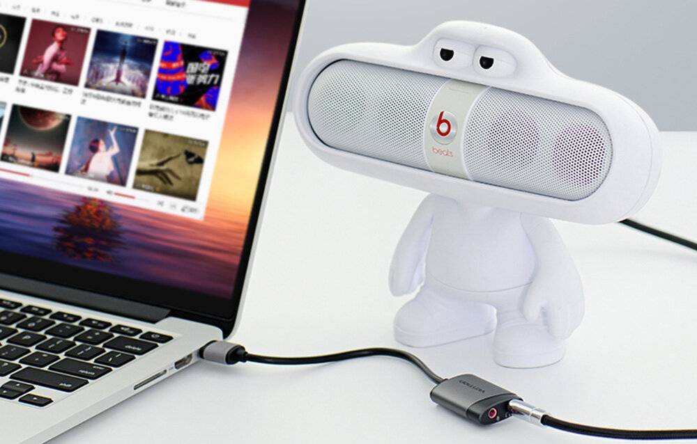 Bekroonde afbeelding voor Vention USB externe geluidskaart 0,15 MB grijs metaal type