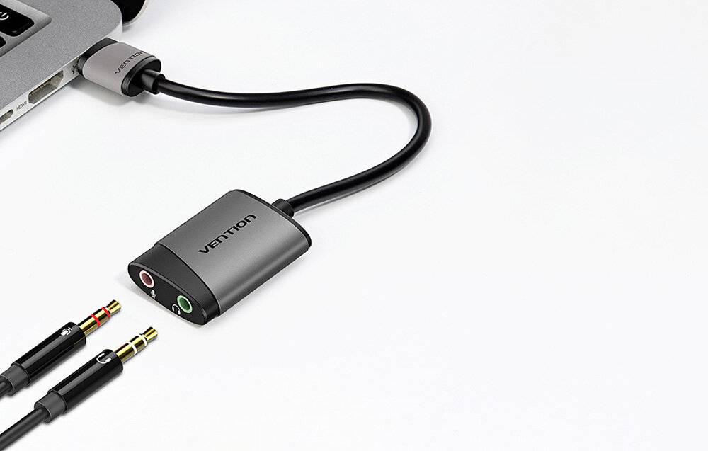 Vention USB externe geluidskaart 0,15 MB grijs metaal type-1