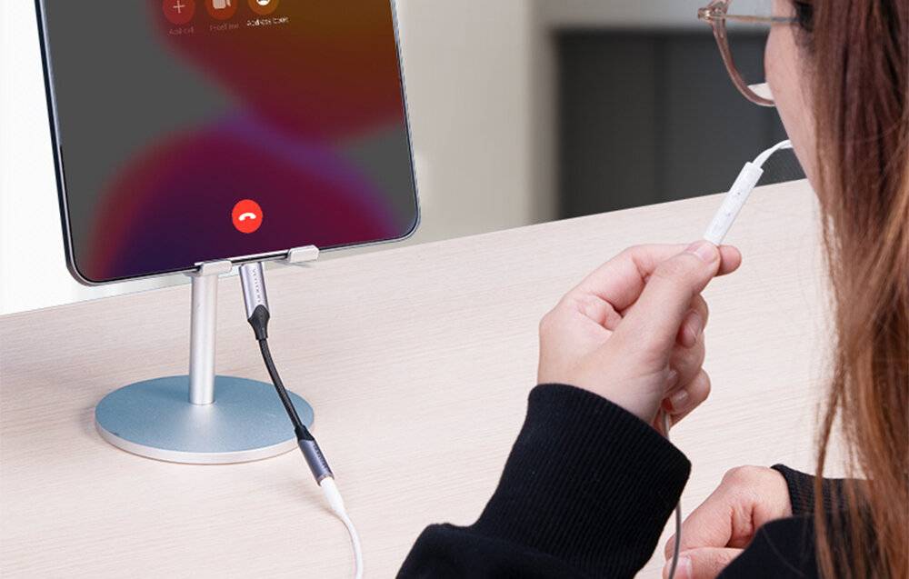 Bekroonde afbeelding voor Vention USB-C mannelijk naar 3,5 mm koptelefoonaansluiting met DAC-adapter 0,1 m grijs aluminiumlegering type