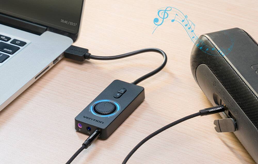 Bekroonde afbeelding voor Vention 1m USB 2.0 externe geluidskaart