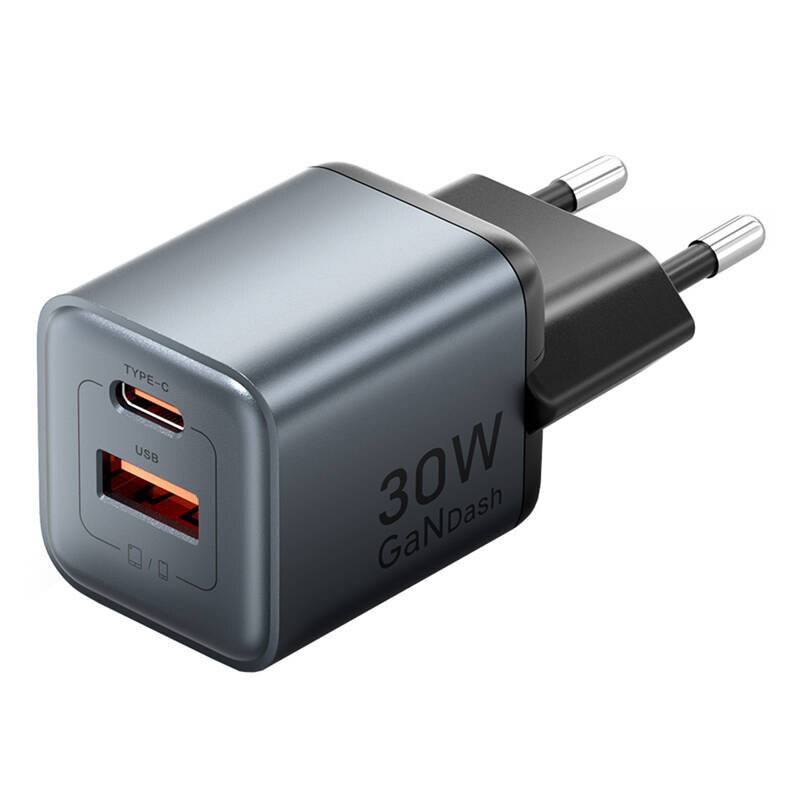 Vention 30W - oplader met GaN-technologie, 1x USB-A, 1x USB-C (zwart)-3