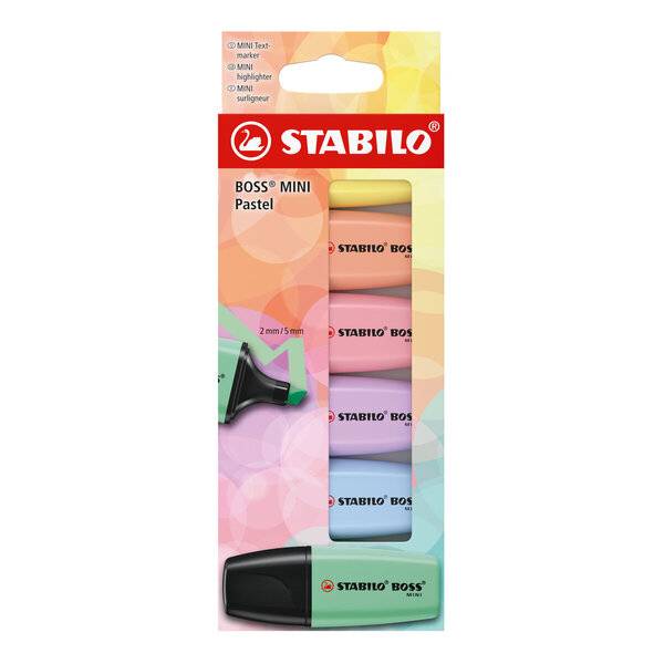 Markeerstift STABILO BOSS mini pastel assorti 6 stuks-0