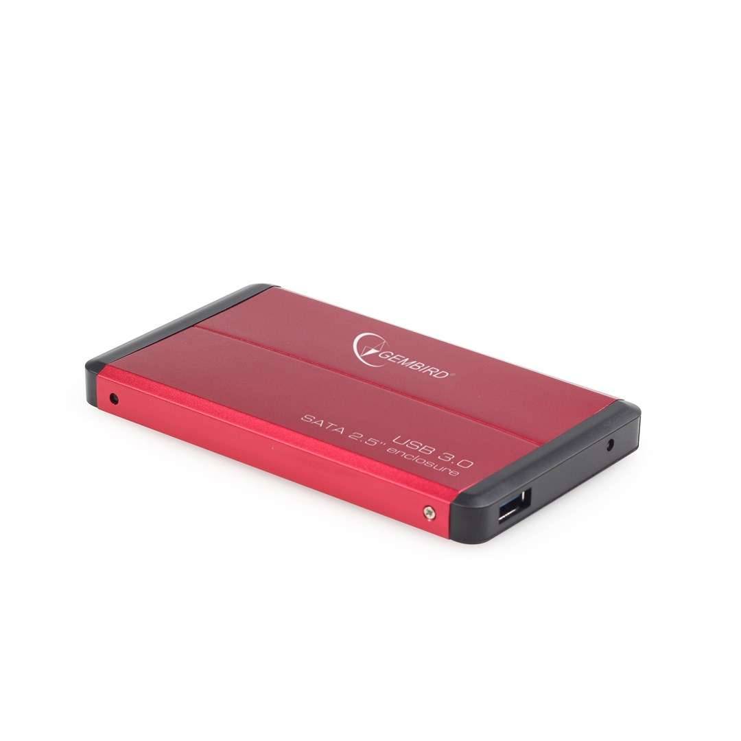 Gembird EE2-U3S-2-R behuizing voor opslagstations 2.5" HDD-behuizing Rood-0
