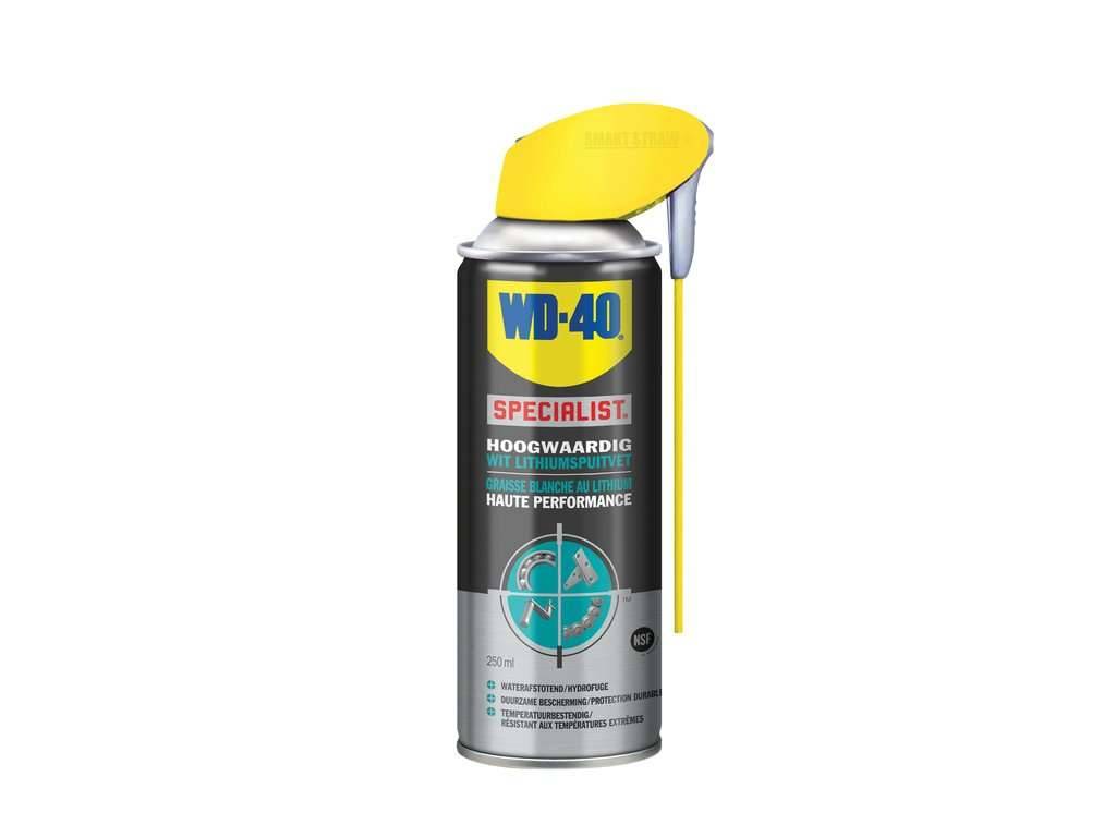 WD40 Specialist® Hoogwaardig Wit Lithiumspuitvet - 250ml-0