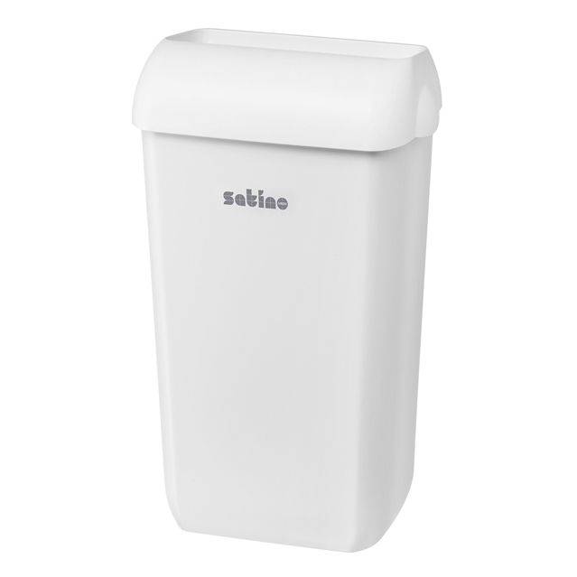 Afvalbak Satino open inworp 23 liter wit 332580-0