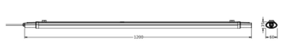 Ledvance LED Armatuur 1200mm | 36W 6500K 4320lm 865 | IP65-1