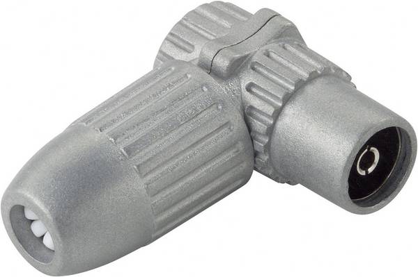 TRU COMPONENTS TC-2520020 Coax-koppeling, haaks Metaal Aansluitingen: Coax-bus IEC Kabeldiameter: 9.50 mm 100 stuk(s)