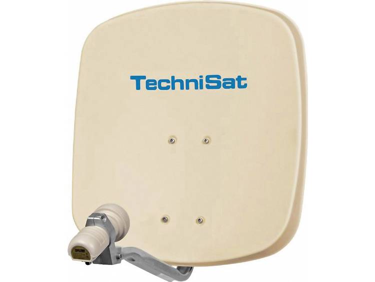 TechniSat satellietinstallatie platte antenne DigiDish 45 in beige met single-LNB satellietantenne