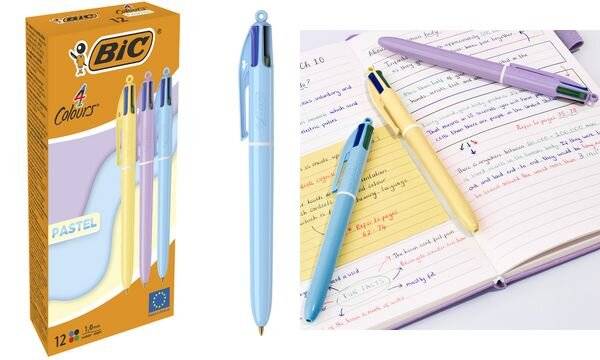 BIC 3086123740297 BIC - Balpen 4-kleuren m pastel assorti-0
