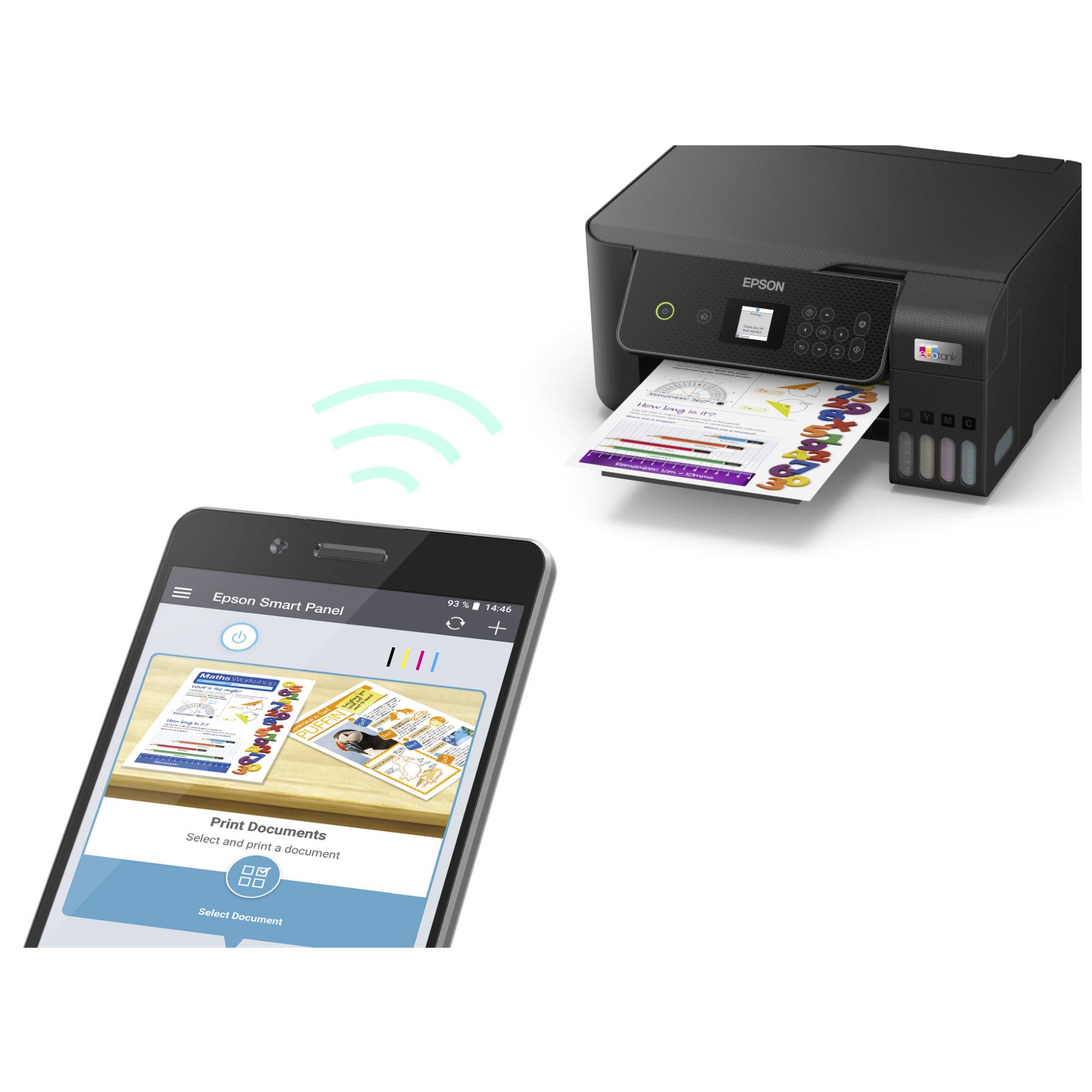 Epson EcoTank ET-2871 - Multifunktionsdrucker - Farbe - Tintenstrahl - ITS - A4 (Medien) - 100 Blatt - Wi-Fi, USB - Sch-3