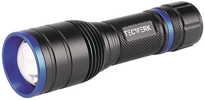 LED-zaklamp 150-500 lm 3 x AAA 100/170 m zwart TECWERK-0